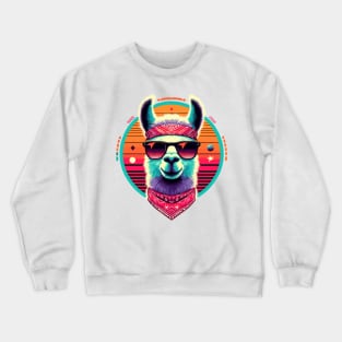 Retro Llama - Vintage Llama Crewneck Sweatshirt